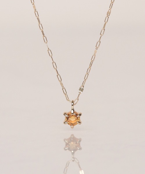 NOIR DE POUPEE（ノワールドプーペ）の「【WEB限定】K10 誕生石 ネックレス（ネックレス・レディース・ラベンダー/ホワイト系その他/ライトピンク/グリーン系その他/バーガンディー/グリーン/ピンク/イエロー/ブルー/ホワイト/ライトブルー/パープル・FREE）」の10枚目の写真