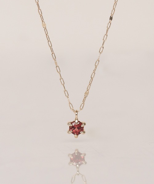 NOIR DE POUPEE（ノワールドプーペ）の「【WEB限定】K10 誕生石 ネックレス（ネックレス・レディース・ラベンダー/ホワイト系その他/ライトピンク/グリーン系その他/バーガンディー/グリーン/ピンク/イエロー/ブルー/ホワイト/ライトブルー/パープル・FREE）」の14枚目の写真