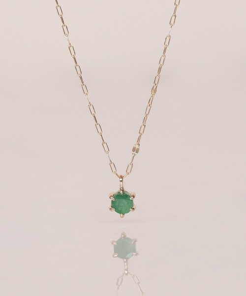 NOIR DE POUPEE（ノワールドプーペ）の「【WEB限定】K10 誕生石 ネックレス（ネックレス・レディース・ラベンダー/ホワイト系その他/ライトピンク/グリーン系その他/バーガンディー/グリーン/ピンク/イエロー/ブルー/ホワイト/ライトブルー/パープル・FREE）」の15枚目の写真