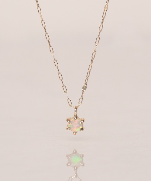 NOIR DE POUPEE（ノワールドプーペ）の「【WEB限定】K10 誕生石 ネックレス（ネックレス・レディース・ラベンダー/ホワイト系その他/ライトピンク/グリーン系その他/バーガンディー/グリーン/ピンク/イエロー/ブルー/ホワイト/ライトブルー/パープル・FREE）」の17枚目の写真