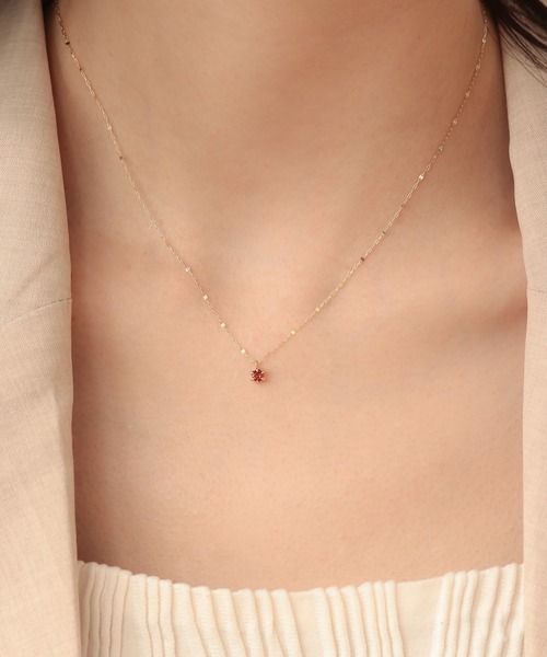 NOIR DE POUPEE（ノワールドプーペ）の「【WEB限定】K10 誕生石 ネックレス（ネックレス・レディース・ラベンダー/ホワイト系その他/ライトピンク/グリーン系その他/バーガンディー/グリーン/ピンク/イエロー/ブルー/ホワイト/ライトブルー/パープル・FREE）」の18枚目の写真