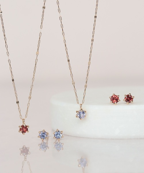 NOIR DE POUPEE（ノワールドプーペ）の「【WEB限定】K10 誕生石 ネックレス（ネックレス・レディース・ラベンダー/ホワイト系その他/ライトピンク/グリーン系その他/バーガンディー/グリーン/ピンク/イエロー/ブルー/ホワイト/ライトブルー/パープル・FREE）」の22枚目の写真