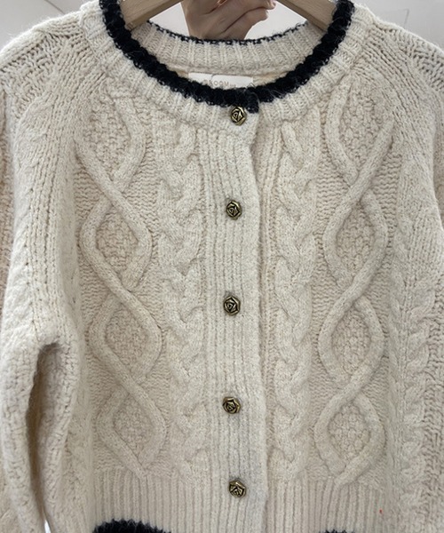 c.u.l（シーユーエル）の「ケーブル ニット ボレロ カーディガン culw867（カーディガン/ボレロ・レディース・ピンク/アイボリー・FREE）」の15枚目の写真