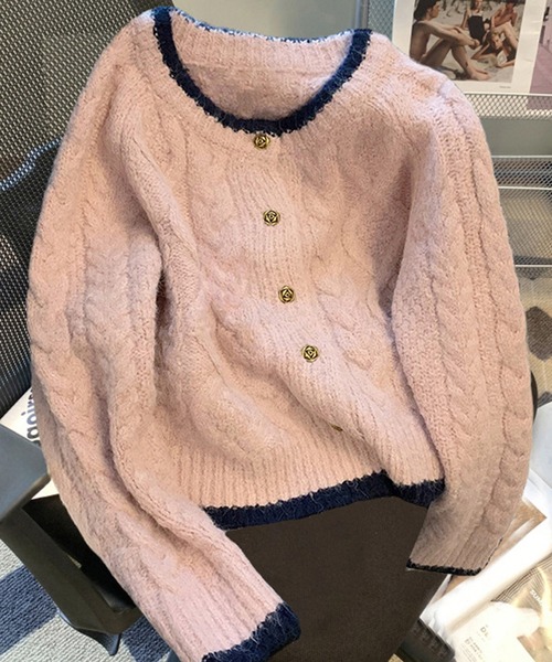 c.u.l（シーユーエル）の「ケーブル ニット ボレロ カーディガン culw867（カーディガン/ボレロ・レディース・ピンク/アイボリー・FREE）」の16枚目の写真