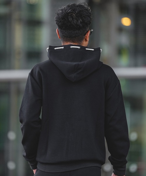 アダムスジャグラー RTEG ブラックパーカー フード付き L RTEG AL&KSジップフーディー（パーカー）｜adamsJUGGLER