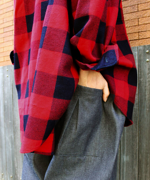 Marvine Pontiak shirt makers(マービンポンティアックシャツメーカーズ)の「Marvine Pontiak × WISM別注 Coverall Shirts(シャツ/ブラウス・メンズ・レッド系その他・FREE)」の2枚目の写真