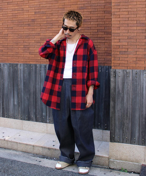 Marvine Pontiak shirt makers(マービンポンティアックシャツメーカーズ)の「Marvine Pontiak × WISM別注 Coverall Shirts(シャツ/ブラウス・メンズ・レッド系その他・FREE)」の3枚目の写真
