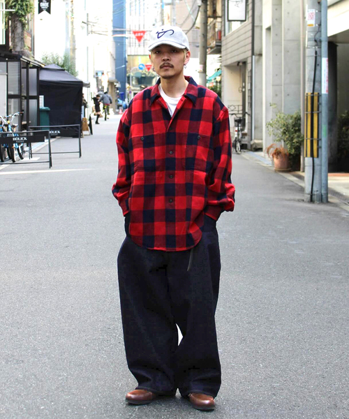Marvine Pontiak shirt makers(マービンポンティアックシャツメーカーズ)の「Marvine Pontiak × WISM別注 Coverall Shirts(シャツ/ブラウス・メンズ・レッド系その他・FREE)」の6枚目の写真