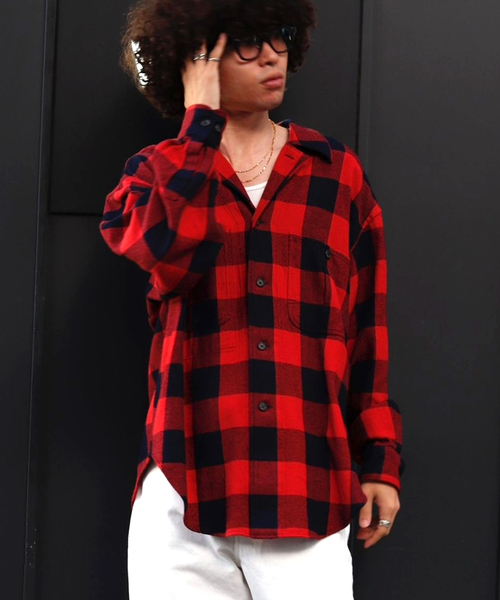 Marvine Pontiak shirt makers(マービンポンティアックシャツメーカーズ)の「Marvine Pontiak × WISM別注 Coverall Shirts(シャツ/ブラウス・メンズ・レッド系その他・FREE)」の8枚目の写真