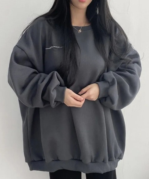 SallyLunn（サリーラン）の「バックプリントオーバースウェット（スウェット・レディース・ホワイト/ブラック/グレー/チャコールグレー・MEDIUM/LARGE）」の3枚目の写真