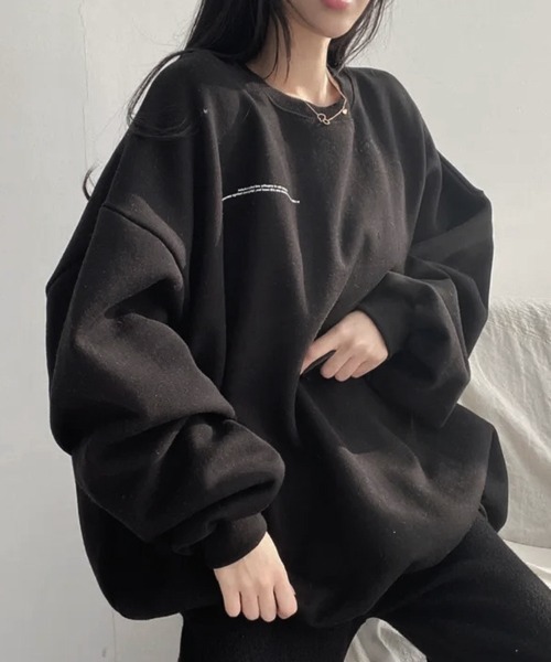 SallyLunn（サリーラン）の「バックプリントオーバースウェット（スウェット・レディース・ホワイト/ブラック/グレー/チャコールグレー・MEDIUM/LARGE）」の2枚目の写真