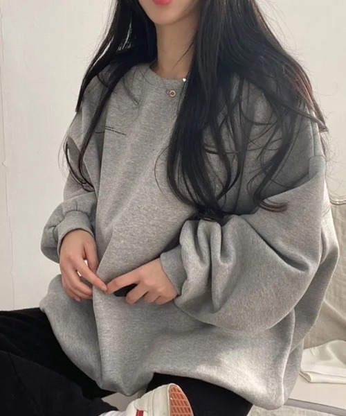 SallyLunn（サリーラン）の「バックプリントオーバースウェット（スウェット・レディース・ホワイト/ブラック/グレー/チャコールグレー・MEDIUM/LARGE）」の8枚目の写真