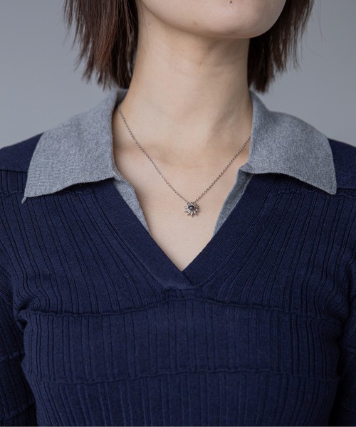 VACANCY(ヴァカンシー)の「ランダムリブスキッパーポロトップス(Tシャツ/カットソー・レディース・グレー/ネイビー/ブラック・FREE)」の16枚目の写真