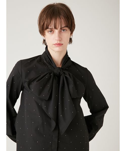 FURFUR（ファーファー）の「ビジュー付きボウタイブラウス（シャツ/ブラウス・レディース・ブルー/ブラック/ホワイト・F）」の15枚目の写真