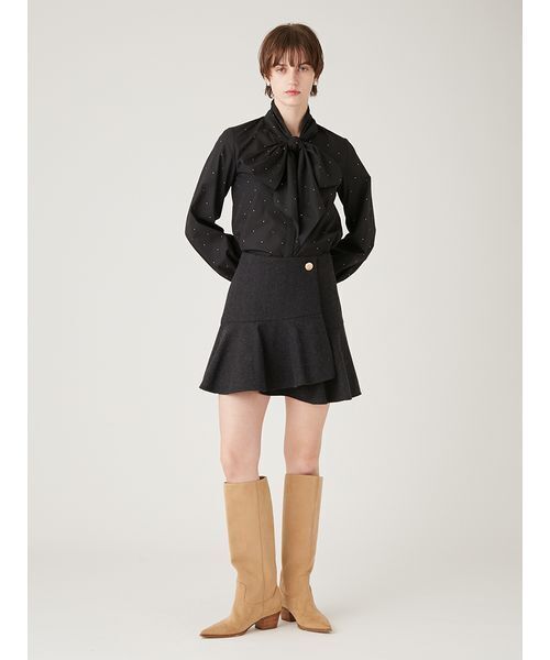 FURFUR（ファーファー）の「ビジュー付きボウタイブラウス（シャツ/ブラウス・レディース・ブルー/ブラック/ホワイト・F）」の17枚目の写真