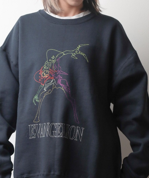 FRUIT OF THE LOOM(フルーツオブザルーム)の「【78】【EVANGELION x FRUIT OF THE LOOM】刺繍 クルーネックスウェット(スウェット・メンズ・グレー/ブラック/ネイビー・X-LARGE/MEDIUM)」の4枚目の写真