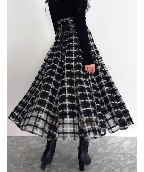 dazzlin コルセットボリューミーフレアスカート セール】コルセットボリューミーフレアスカート（スカート