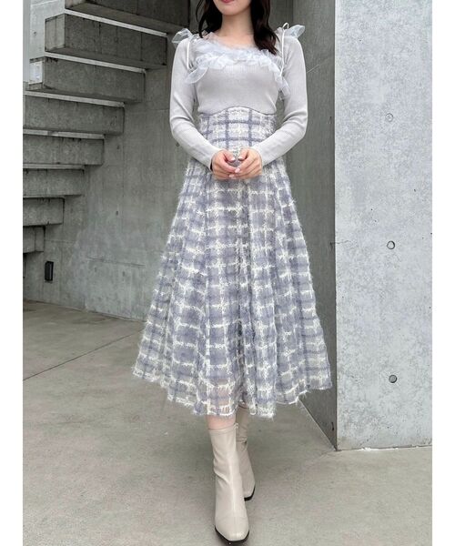 dazzlin コルセットボリューミーフレアスカート セール】コルセットボリューミーフレアスカート（スカート