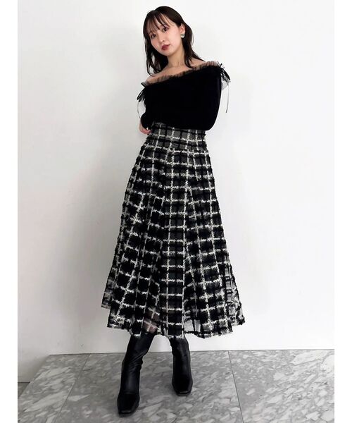 dazzlin（ダズリン）の「コルセットボリューミーフレアスカート