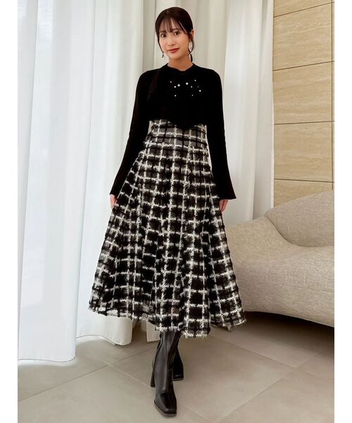 新品　dazzlin コルセットボリューミーフレアスカート　S コルセットボリューミーフレアスカート（スカート）｜dazzlin