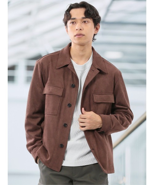 【ストレッチ カットアウター】タカキュー ダンボールニット CPOアウター