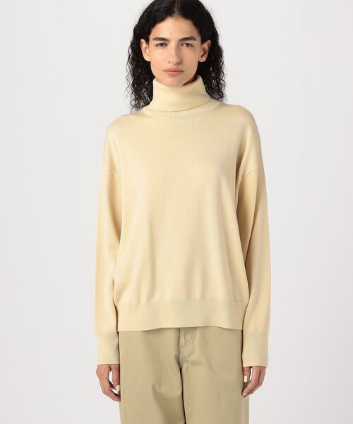 GALERIE VIE（ギャルリー ヴィー）の「ウーステッドウール タートルネックプルオーバー（ニット/セーター・レディース・ゴールド/レッド/グレー系その他/ライトイエロー・FREE）」の10枚目の写真