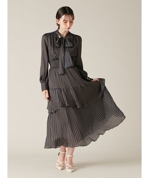 2wayボウタイプリーツワンピース（ワンピース）｜LILY BROWN（リリー
