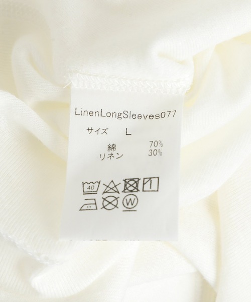 ARKnets（アークネッツ）の「OVERNEATH / オーバーニース：【レディース】Cotton Linen Long Sleeve 077：LS1077[ANN]（Tシャツ/カットソー・レディース・ホワイト・L）」の5枚目の写真
