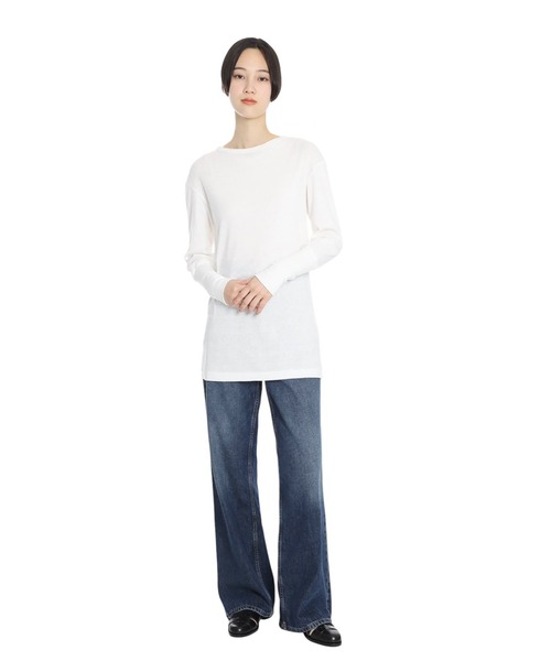 ARKnets（アークネッツ）の「OVERNEATH / オーバーニース：【レディース】Cotton Linen Long Sleeve 077：LS1077[ANN]（Tシャツ/カットソー・レディース・ホワイト・L）」の9枚目の写真