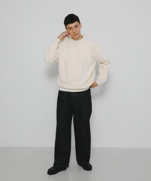 URBAN RESEARCH Sonny Label(アーバンリサーチサニーレーベル)の「裏起毛ワッフルリラックスフィットプルオーバー(Tシャツ/カットソー・メンズ・カーキ/オフホワイト/チャコールグレー・MEDIUM/LARGE/X-LARGE)」の11枚目の写真