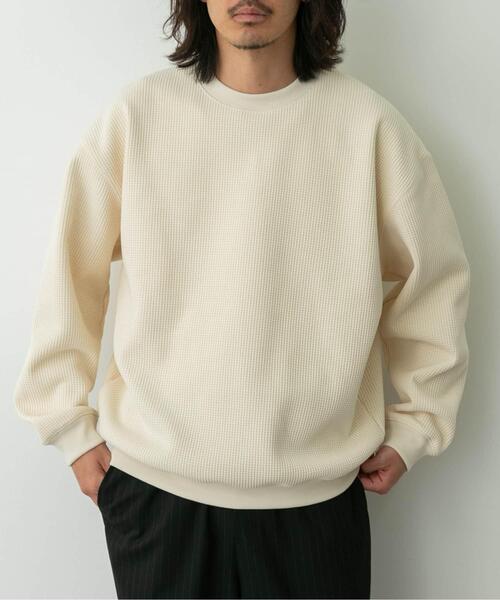 URBAN RESEARCH Sonny Label(アーバンリサーチサニーレーベル)の「裏起毛ワッフルリラックスフィットプルオーバー(Tシャツ/カットソー・メンズ・カーキ/オフホワイト/チャコールグレー・MEDIUM/LARGE/X-LARGE)」の15枚目の写真