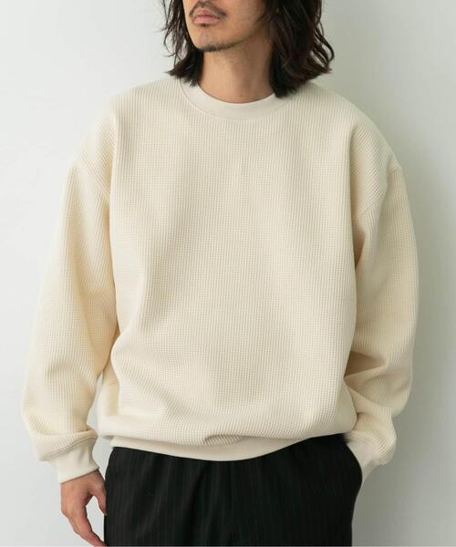 URBAN RESEARCH Sonny Label(アーバンリサーチサニーレーベル)の「裏起毛ワッフルリラックスフィットプルオーバー(Tシャツ/カットソー・メンズ・カーキ/オフホワイト/チャコールグレー・MEDIUM/LARGE/X-LARGE)」の17枚目の写真