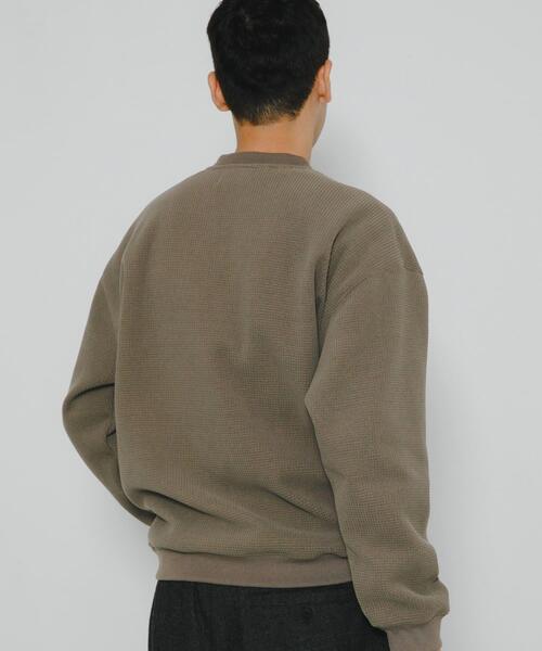 URBAN RESEARCH Sonny Label（アーバンリサーチサニーレーベル）の「裏起毛ワッフルリラックスフィットプルオーバー（Tシャツ/カットソー・メンズ・カーキ/オフホワイト/チャコールグレー・MEDIUM/LARGE/X-LARGE）」の19枚目の写真