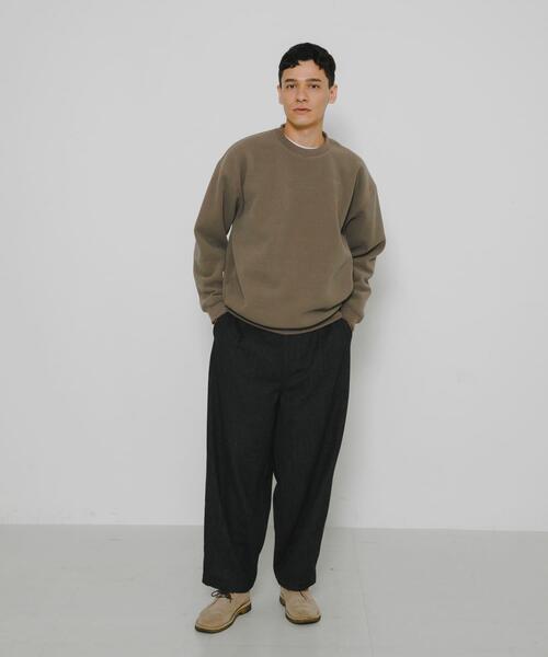 URBAN RESEARCH Sonny Label（アーバンリサーチサニーレーベル）の「裏起毛ワッフルリラックスフィットプルオーバー（Tシャツ/カットソー・メンズ・カーキ/オフホワイト/チャコールグレー・MEDIUM/LARGE/X-LARGE）」の18枚目の写真
