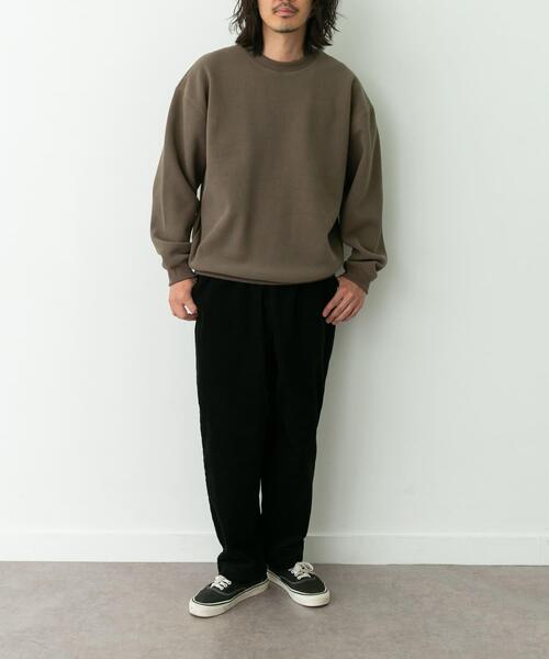 URBAN RESEARCH Sonny Label（アーバンリサーチサニーレーベル）の「裏起毛ワッフルリラックスフィットプルオーバー（Tシャツ/カットソー・メンズ・カーキ/オフホワイト/チャコールグレー・MEDIUM/LARGE/X-LARGE）」の12枚目の写真