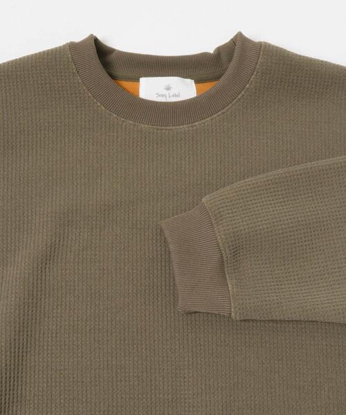URBAN RESEARCH Sonny Label（アーバンリサーチサニーレーベル）の「裏起毛ワッフルリラックスフィットプルオーバー（Tシャツ/カットソー・メンズ・カーキ/オフホワイト/チャコールグレー・MEDIUM/LARGE/X-LARGE）」の10枚目の写真