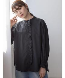 Samansa Mos2 | 【ゆべし×Samansa Mos2】フリルブラウス(シャツ/ブラウス)