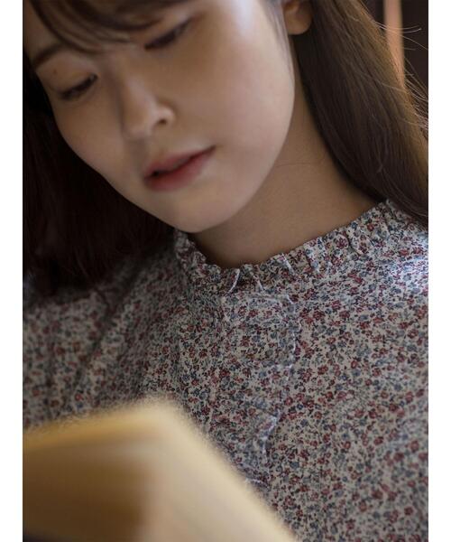 Samansa Mos2（サマンサ モスモス）の「【ゆべし×Samansa Mos2】フリルブラウス（シャツ/ブラウス・レディース・オレンジ/レッド/ブラック/オフホワイト・F）」の6枚目の写真