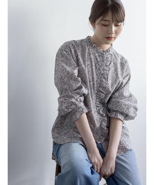 Samansa Mos2（サマンサ モスモス）の「【ゆべし×Samansa Mos2】フリルブラウス（シャツ/ブラウス・レディース・オレンジ/レッド/ブラック/オフホワイト・F）」の9枚目の写真