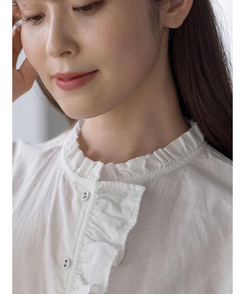 Samansa Mos2（サマンサ モスモス）の「【ゆべし×Samansa Mos2】フリルブラウス（シャツ/ブラウス・レディース・オレンジ/レッド/ブラック/オフホワイト・F）」の11枚目の写真