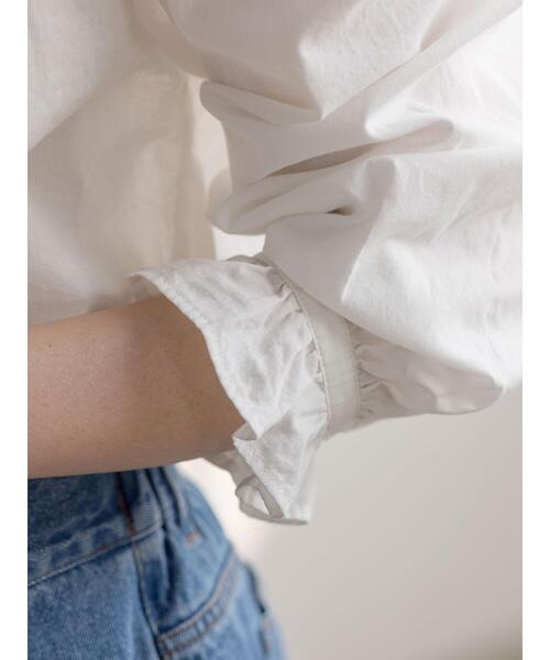 Samansa Mos2（サマンサ モスモス）の「【ゆべし×Samansa Mos2】フリルブラウス（シャツ/ブラウス・レディース・オレンジ/レッド/ブラック/オフホワイト・F）」の12枚目の写真