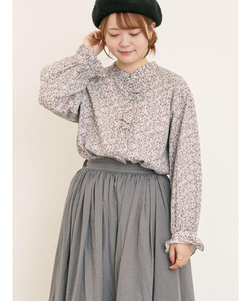 Samansa Mos2（サマンサ モスモス）の「【ゆべし×Samansa Mos2】フリルブラウス（シャツ/ブラウス・レディース・オレンジ/レッド/ブラック/オフホワイト・F）」の18枚目の写真