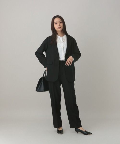 GLOBAL WORK（グローバルワーク）の「MATINEE LINE/ウールライク/シングルジャケット/601510（テーラードジャケット・レディース・ベージュ/ブラウン系9/ブラック・SMALL/MEDIUM/LARGE）」の4枚目の写真