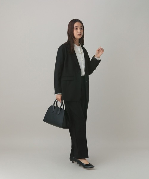 GLOBAL WORK（グローバルワーク）の「MATINEE LINE/ウールライク/シングルジャケット/601510（テーラードジャケット・レディース・ベージュ/ブラウン系9/ブラック・SMALL/MEDIUM/LARGE）」の5枚目の写真