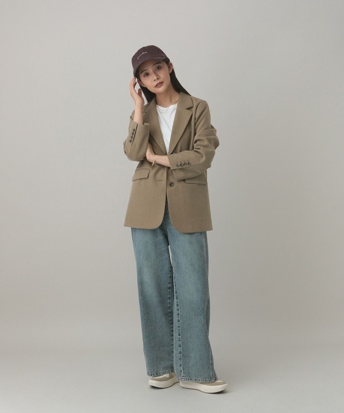 GLOBAL WORK（グローバルワーク）の「MATINEE LINE/ウールライク/シングルジャケット/601510（テーラードジャケット・レディース・ベージュ/ブラウン系9/ブラック・SMALL/MEDIUM/LARGE）」の8枚目の写真