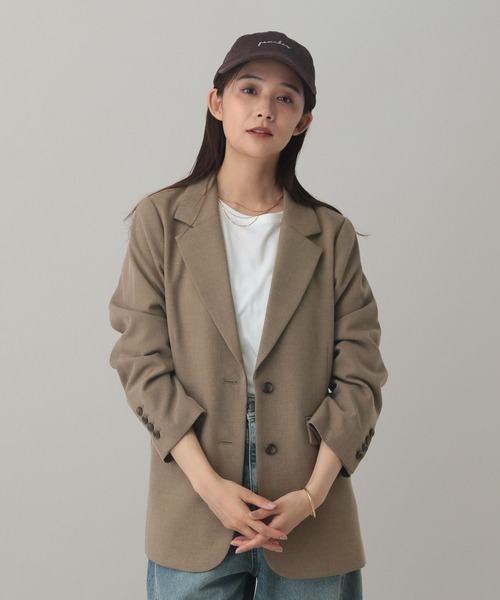 GLOBAL WORK（グローバルワーク）の「MATINEE LINE/ウールライク/シングルジャケット/601510（テーラードジャケット・レディース・ベージュ/ブラウン系9/ブラック・SMALL/MEDIUM/LARGE）」の11枚目の写真