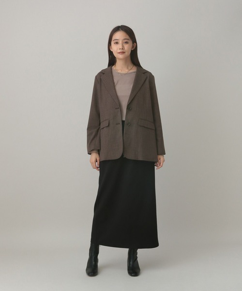 GLOBAL WORK（グローバルワーク）の「MATINEE LINE/ウールライク/シングルジャケット/601510（テーラードジャケット・レディース・ベージュ/ブラウン系9/ブラック・SMALL/MEDIUM/LARGE）」の12枚目の写真