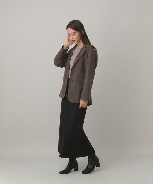 GLOBAL WORK（グローバルワーク）の「MATINEE LINE/ウールライク/シングルジャケット/601510（テーラードジャケット・レディース・ベージュ/ブラウン系9/ブラック・SMALL/MEDIUM/LARGE）」の13枚目の写真