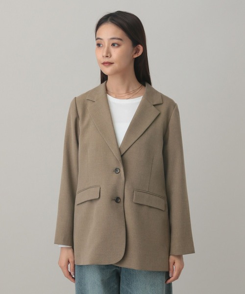 GLOBAL WORK（グローバルワーク）の「MATINEE LINE/ウールライク/シングルジャケット/601510（テーラードジャケット・レディース・ベージュ/ブラウン系9/ブラック・SMALL/MEDIUM/LARGE）」の16枚目の写真