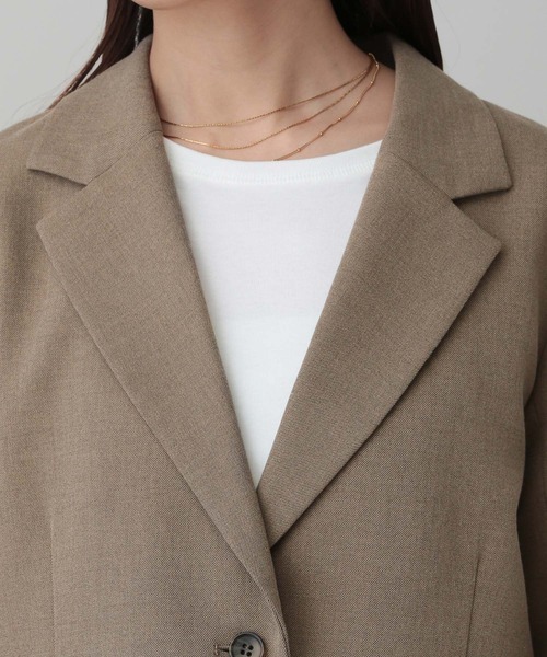 GLOBAL WORK（グローバルワーク）の「MATINEE LINE/ウールライク/シングルジャケット/601510（テーラードジャケット・レディース・ベージュ/ブラウン系9/ブラック・SMALL/MEDIUM/LARGE）」の19枚目の写真